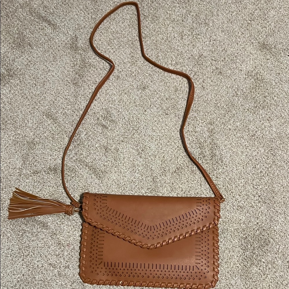 Brown Leather Crossbody Bag